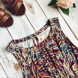 Anthropologie Deletta Corbara Feather Peplum Top